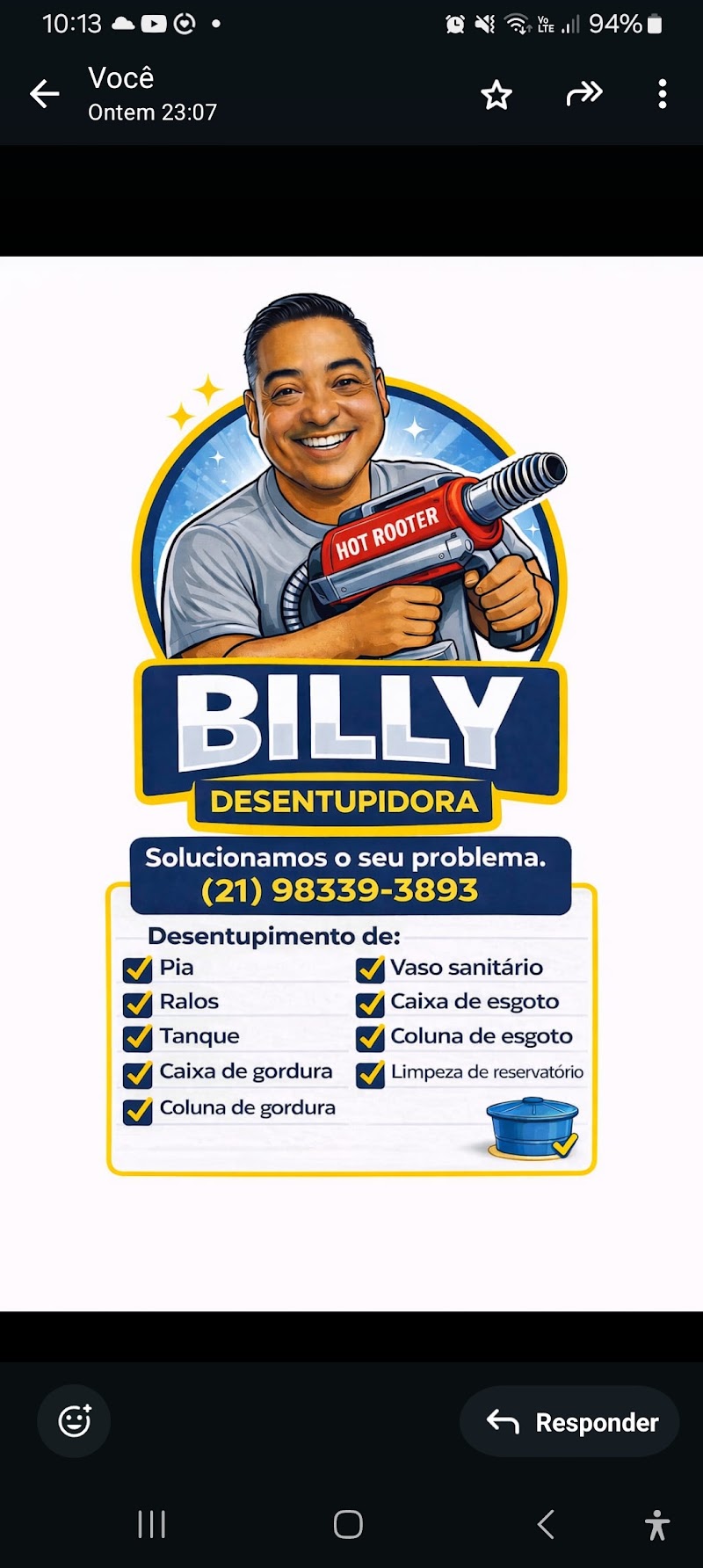 Billy desentupidora